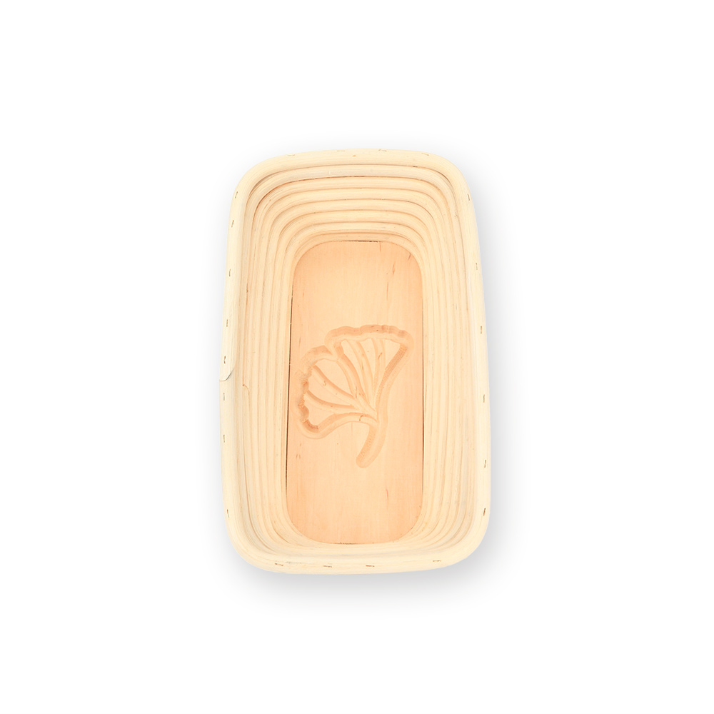 Gärkorb mit Motiv Ginkgo eckig 0,75 kg