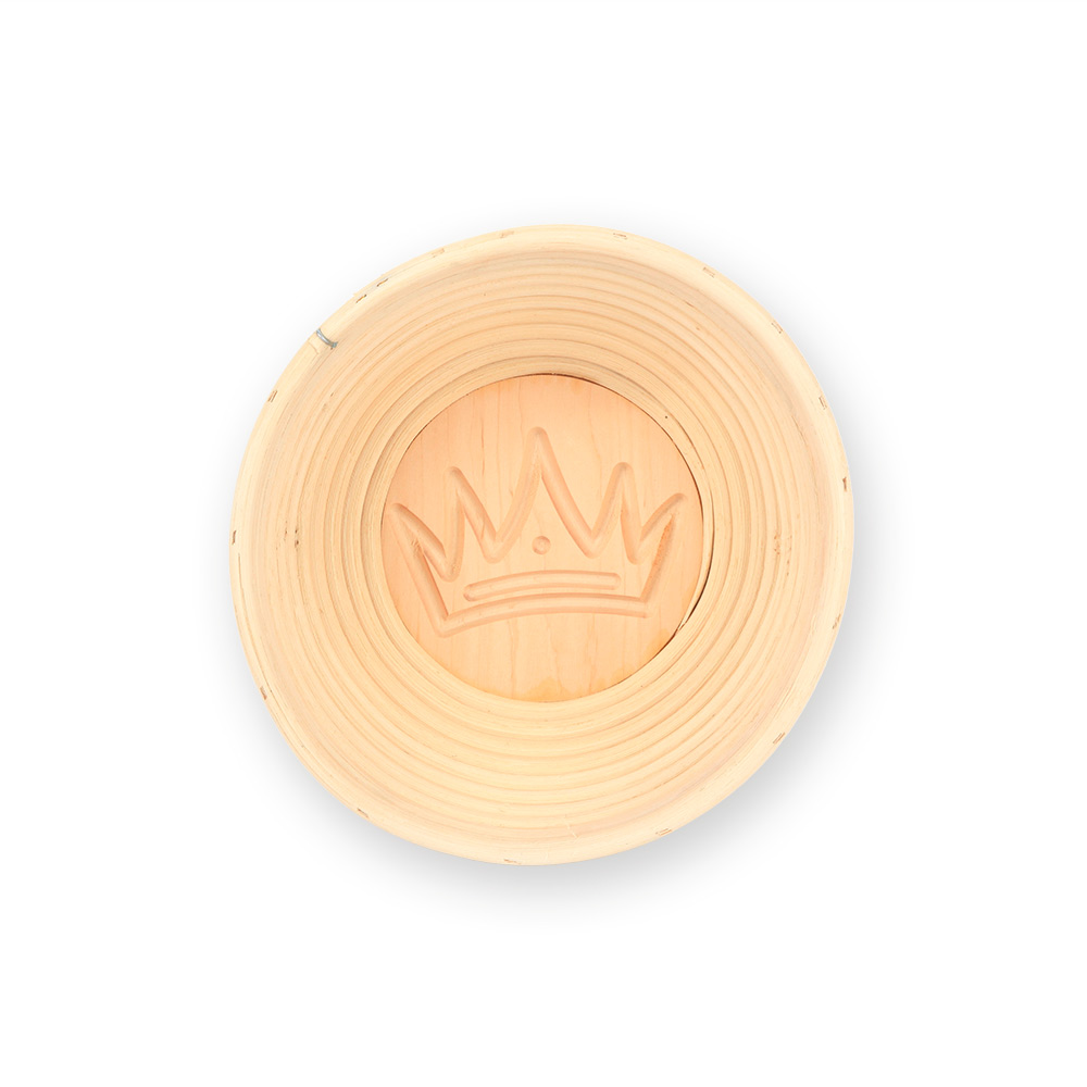 Gärkorb mit Motiv Krone rund 0,75 kg