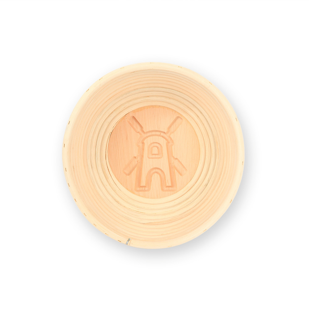 Gärkorb mit Motiv Mühle rund (0,75 kg)